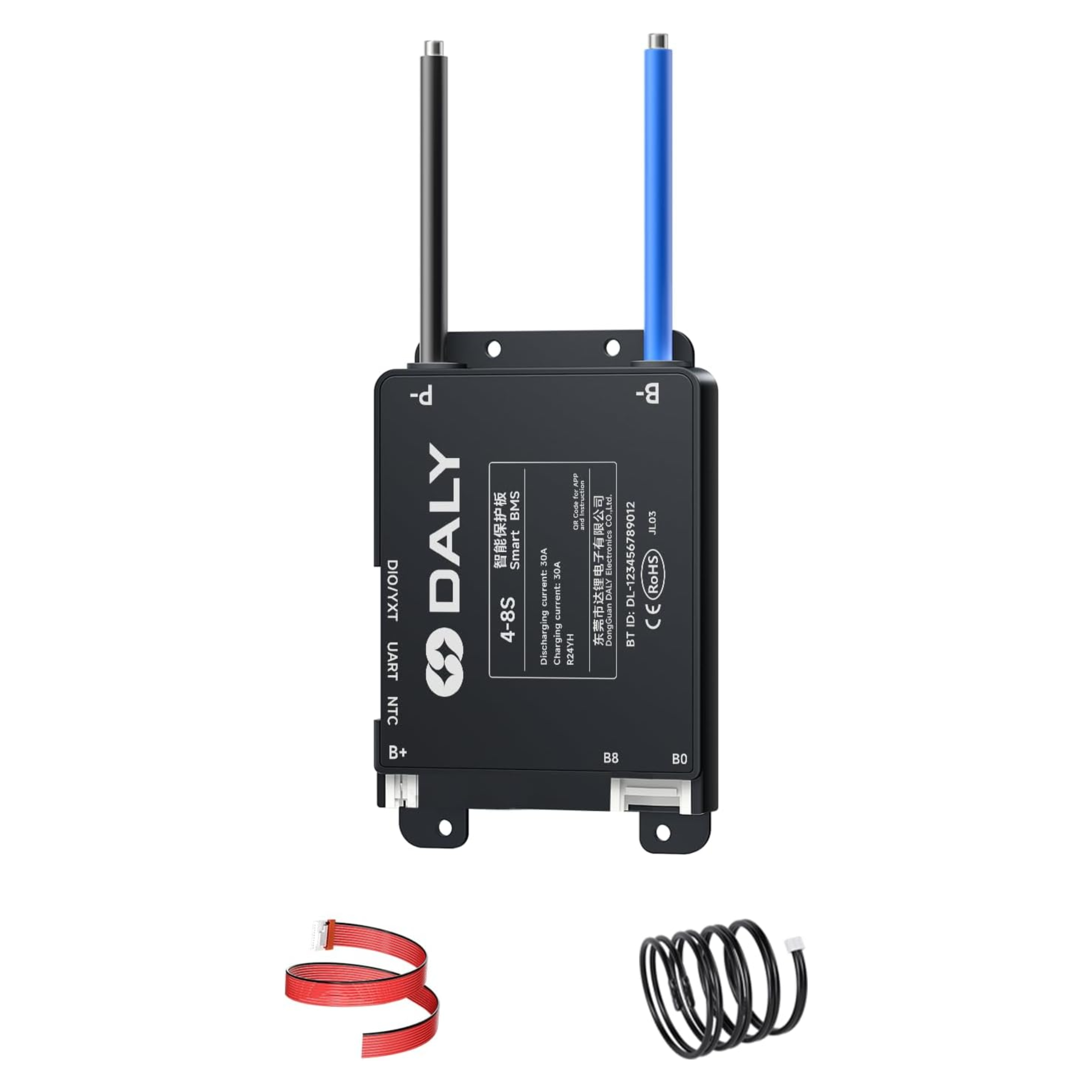 DALY BLACK SMART BMS 4-8S 30A
